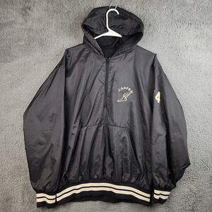 Vintage 90s Quarter Zip Hooded Pullover Windbreaker Mens Large Indiana Wildcats